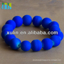 wholesale DIY loose bright navy fluorescent color acrylic round beads